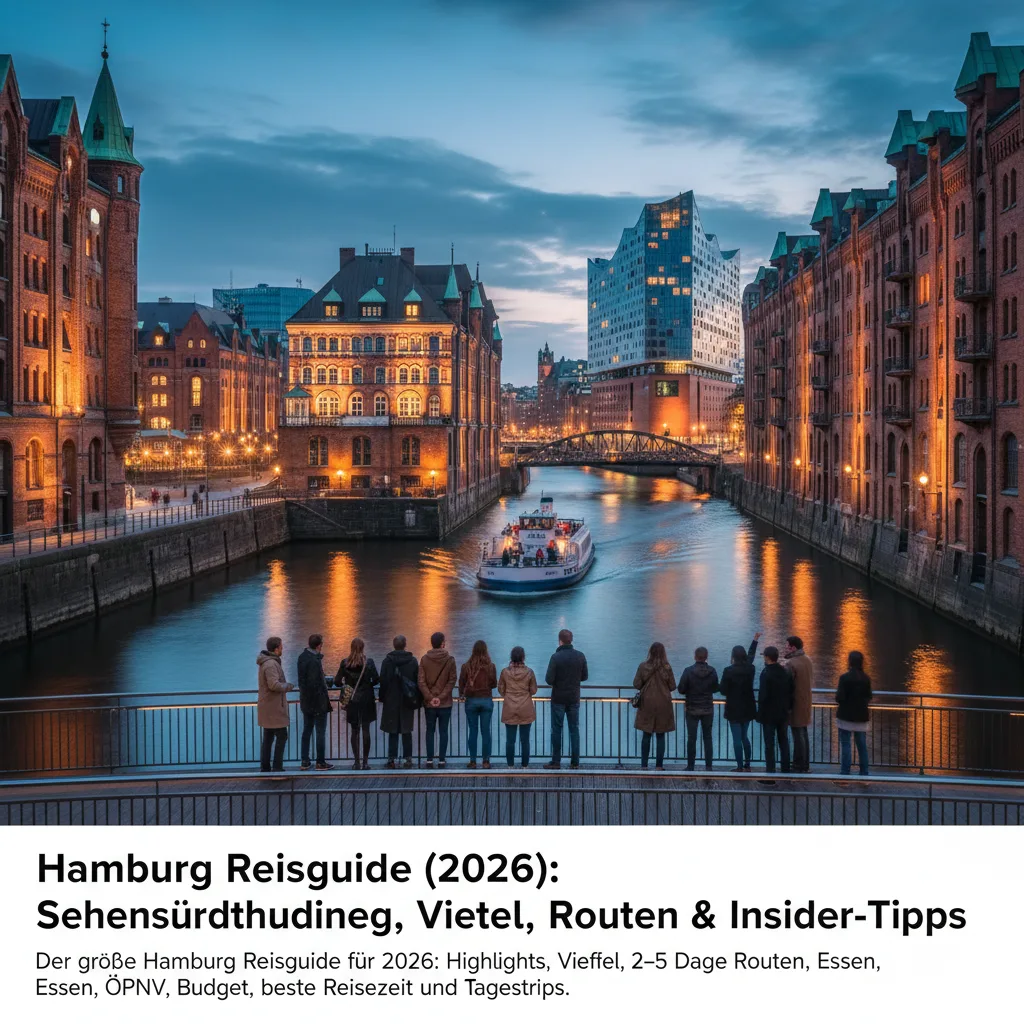 Hamburg Reiseguide 2026: Viertel, Sehenswürdigkeiten, 2-5 Tage Routen