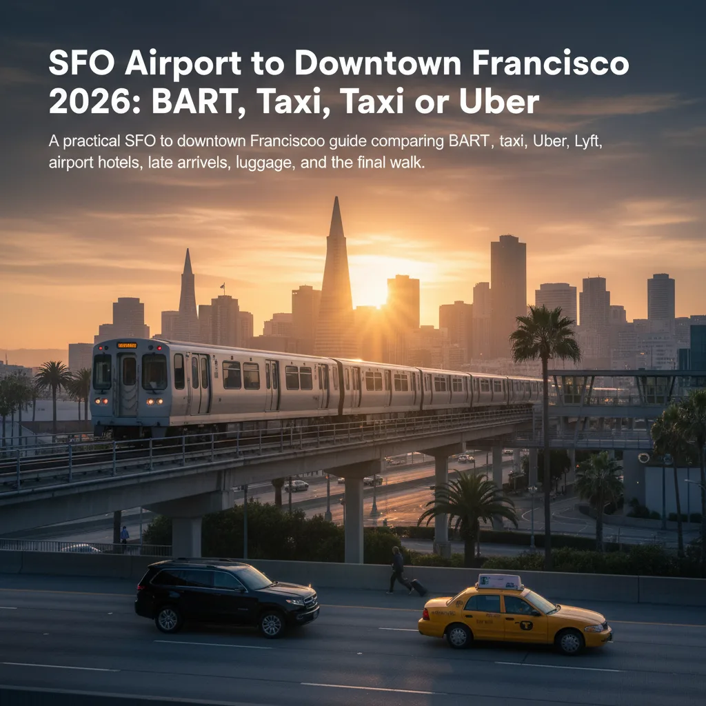 SFO Airport to Downtown San Francisco 2026: BART, Taxi or Uber
