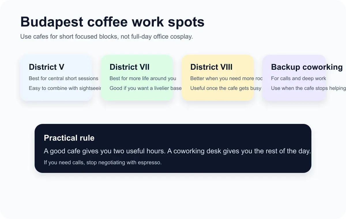 Budapest coffee work spots decision card